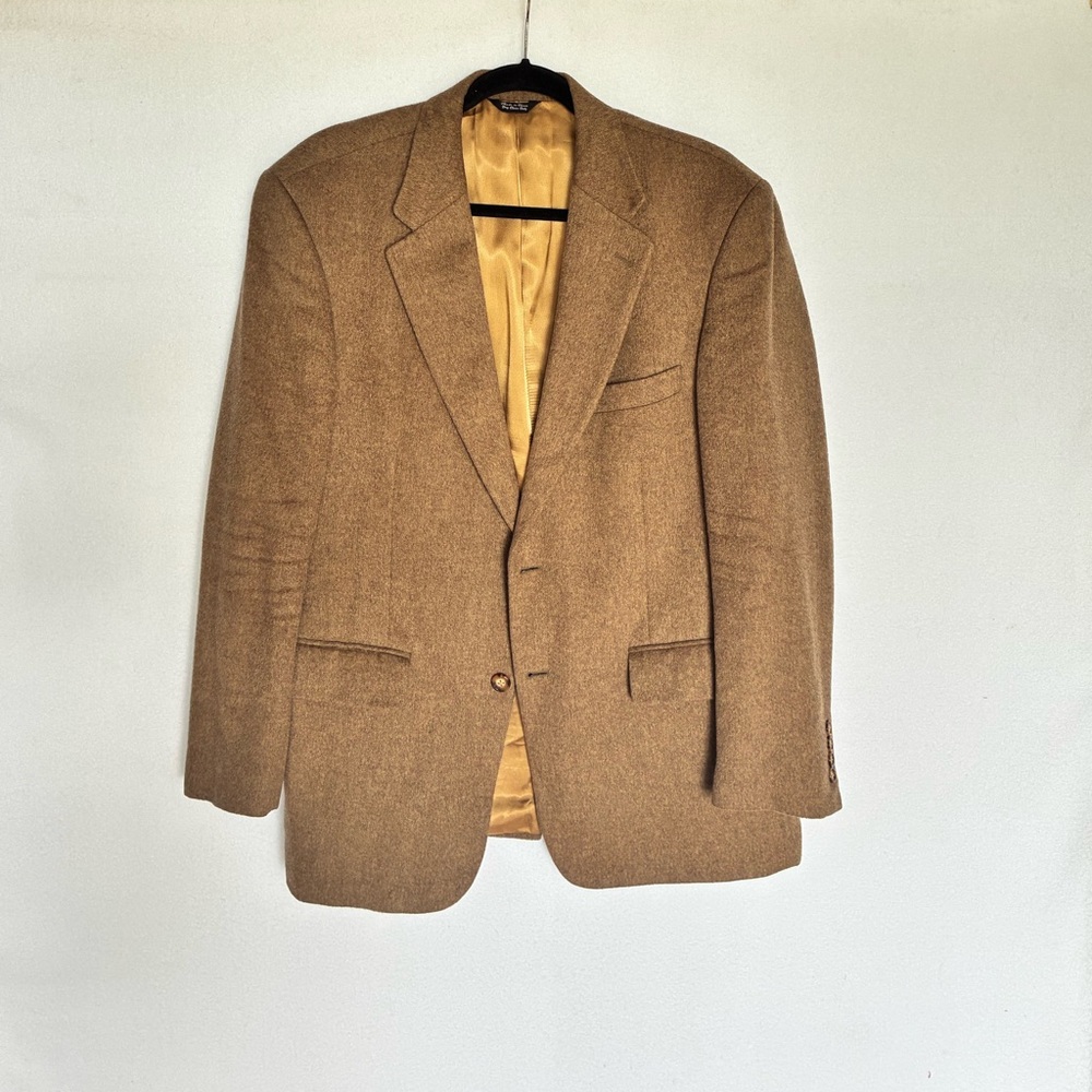 PBM 100% Camel Hair Men’s Sport Coat Blazer Jacket 42R Brown/Tan